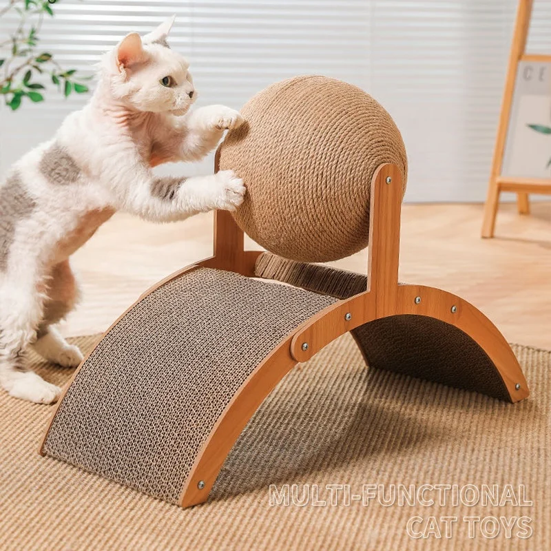 Wholesale Cardboard Pet Products New Design Ferris Wheel Sisal Cat Scratcher Cardboard