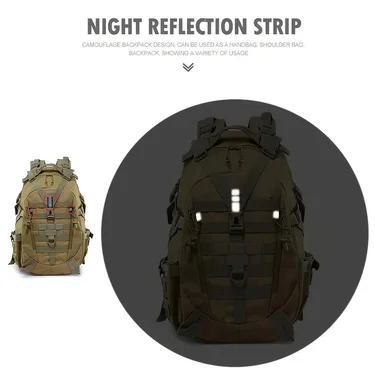 Tactical Configuration Reflective Strip Glow In the-Dark Beetle Pack Laptop Backpack School Bag Ergonomics Hiking Backpack
