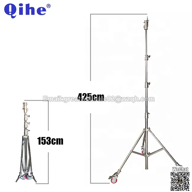 4.2m Stainless Steel Light Stand with Tube Dia.48/42/35/30mm,Use 25x25mm Square Leg