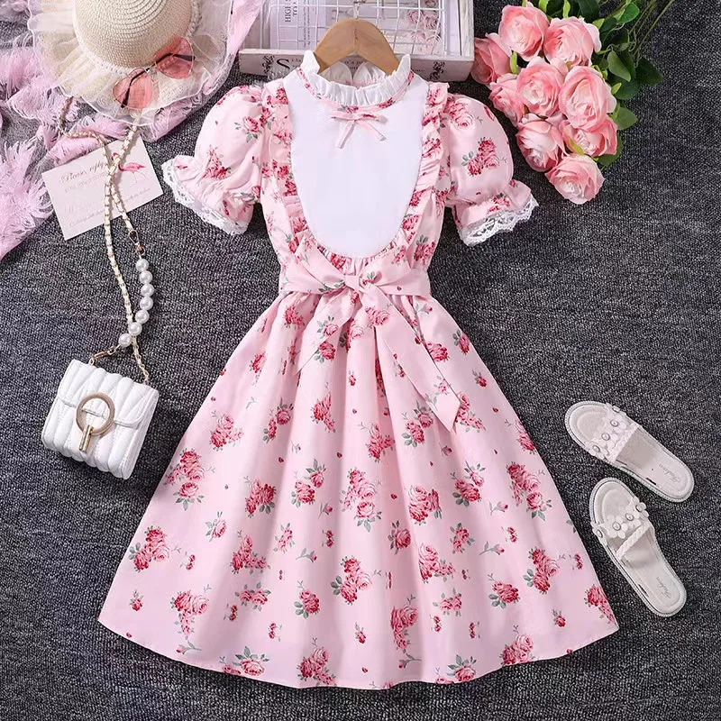 Trending 6 8 10 12 Years Teenage Girls Clothing Elegant Teen Dresses Graduation School Uniforms Dress for Kids Children Clothes