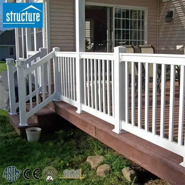 Hot Sale PVC Fire-Proof Stair Railing Composite Fence Plastic Stair Fence