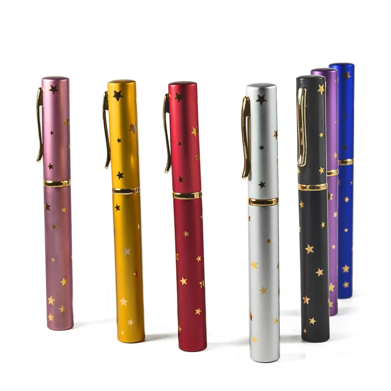 6ml  Portable Pen Style  pocket refillable Perfume Atomizer bottle metal shell purse atomizer