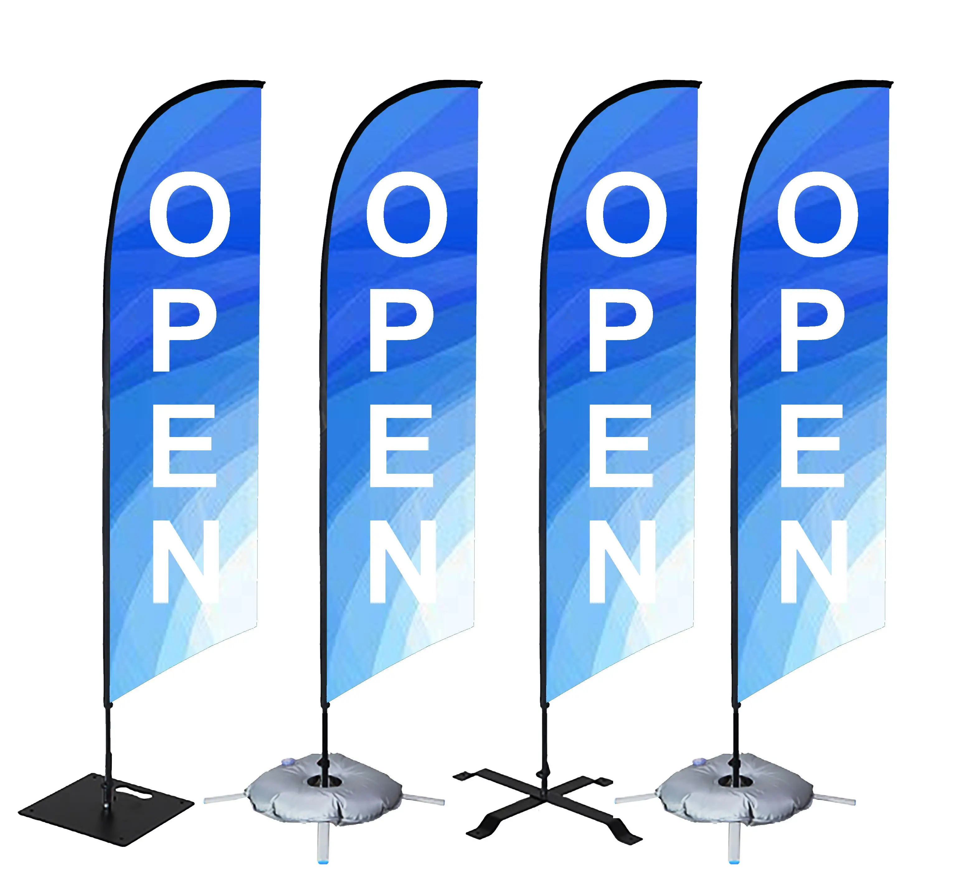 wholesale advertising banners and flags/double sided campaigns promote flag with custom logo printing