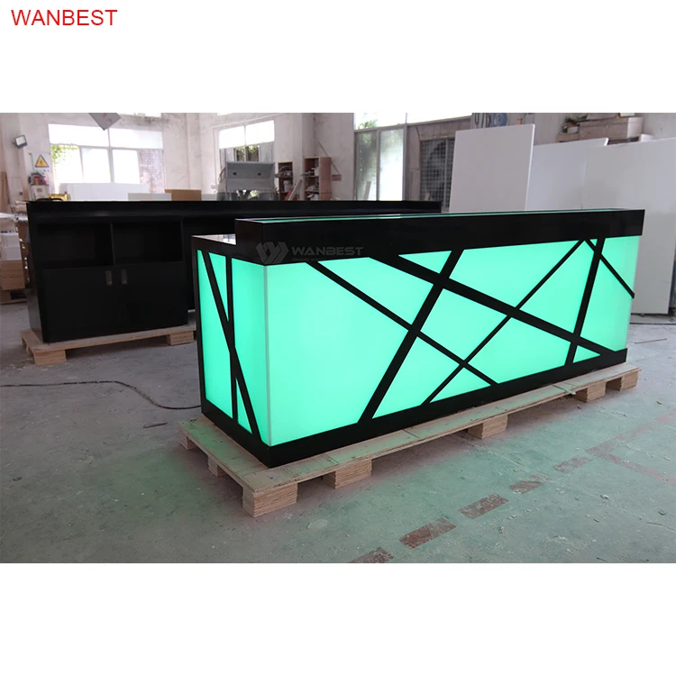 Black gaming office desk wedding supplies reception desk with magazine rack