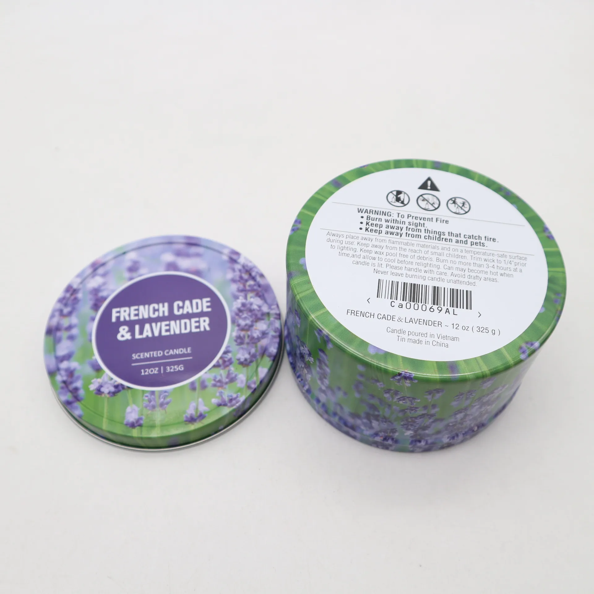 wholesale 16 ounce deep tin container with slip lid 16 oz deep metal tin can