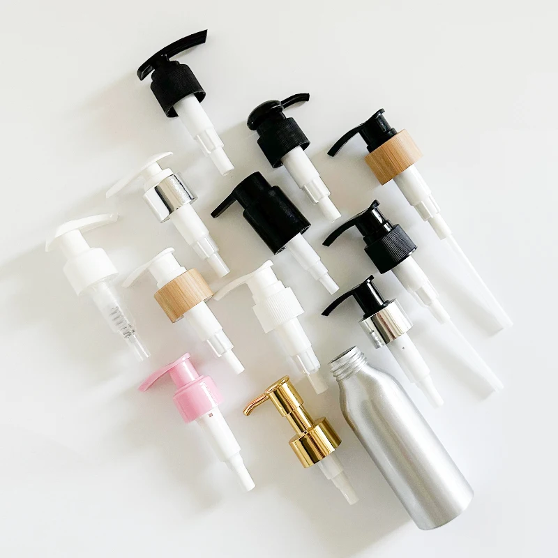 stainless steel skincare packaging 400 ml 8oz circle aluminium pump lotion and shower gel cosmetic bottle