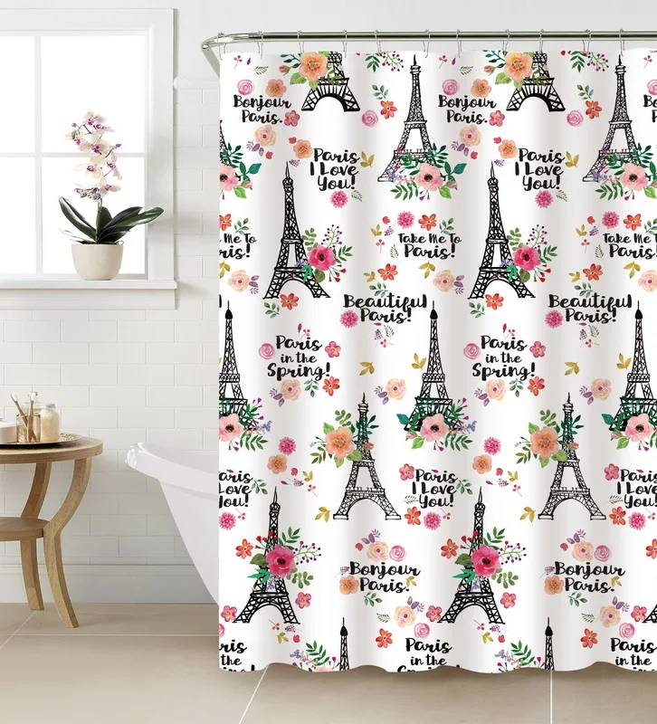 Eco Friendly Clear White Transparent Peva Shower Curtain Liner Lovely PEVA shower curtain