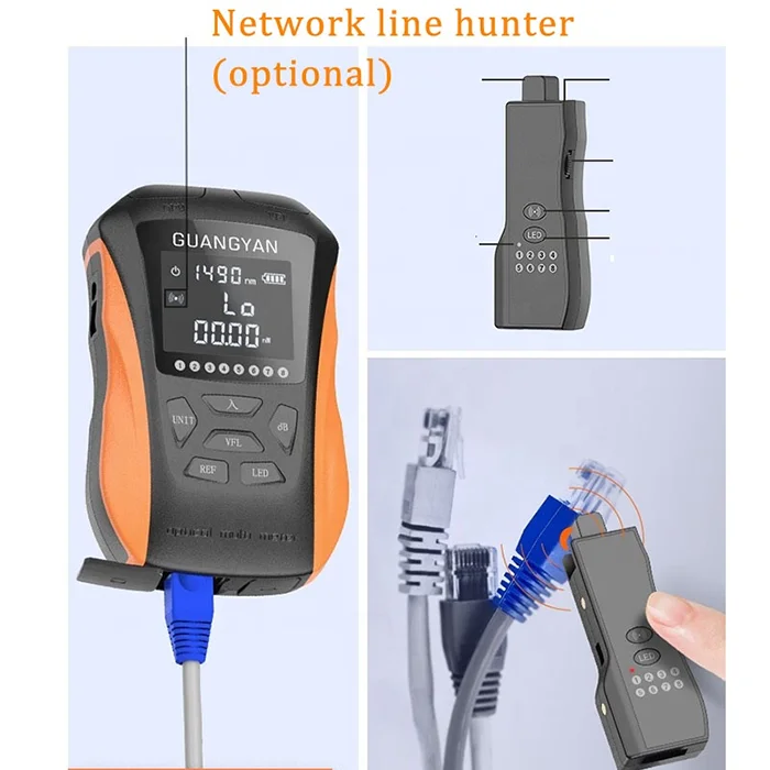 FTTH Six in one Multifunction Fiber Optic Tester 6 in 1 Fiber Optic Cable Tester Tool Y8 Optical Power Meter