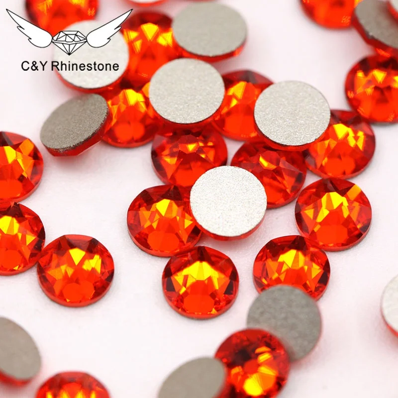 CY 2088 High Quality SS10 SS16 SS20 SS30 16 Cut Facets Rhinestone Bulk Flat Back Nail Rhinestones