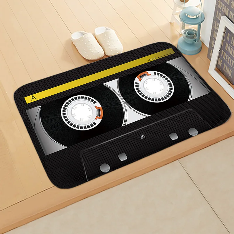 Vintage Cassette Tape Non-slip Rectangle Door Mat Carpet Entrance Floor Decor