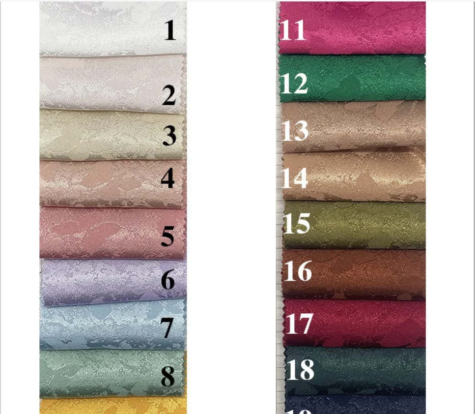 custom wholesale polyester glitter floral luxury embroidered 3d jacquard crepe fabric for women clothing dress curtain