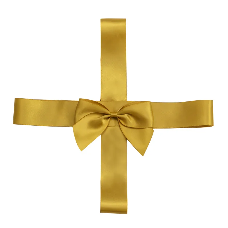 Factory Wholesale Custom Satin Gift Packing Ribbon Bows With Elastic Loop