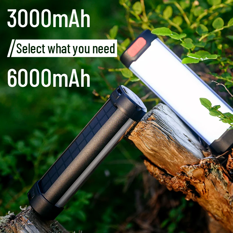Outdoor waterproof multifunctional recargable solar magnet magnetic camping tent 16W LED  lantern light