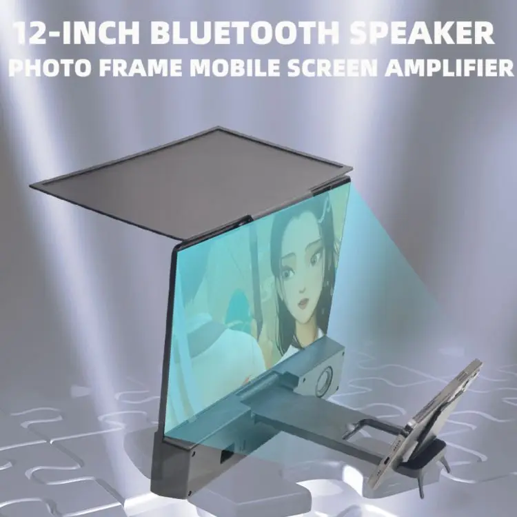 Лучшая цена 12 дюймов мобильный телефон Экранная лупа 3d Hd видео BT усилитель подставка для смартфона