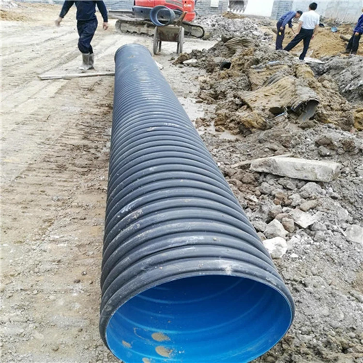 Inch HDPE Double Wall Corrugated Drainage Pipe For Underground Sewer Drainage Pipe