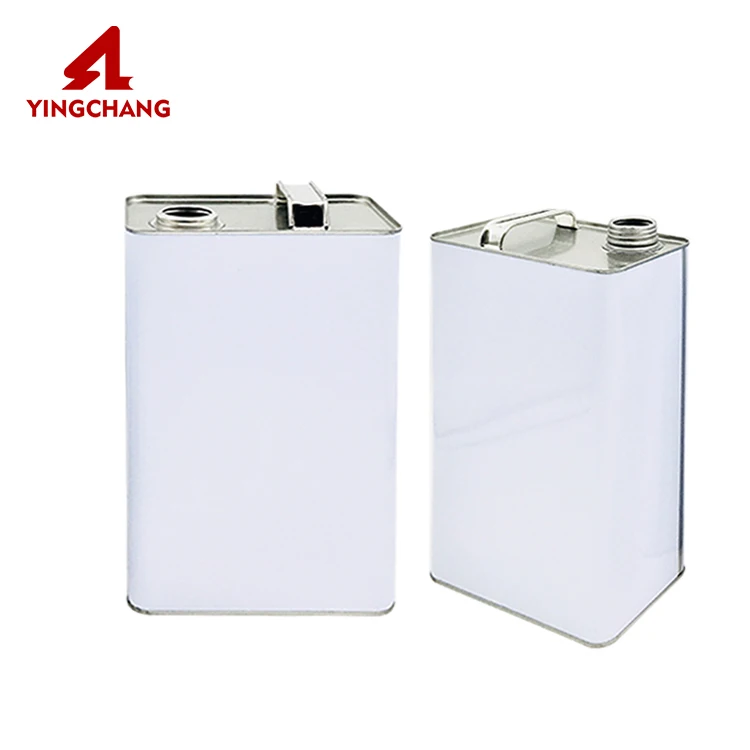 Пустая металлическая квадратная Жестяная Банка 4 л 4000 мл с металлической крышкой