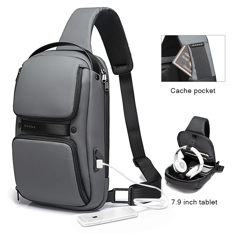 Factory wholesale business chest sling shoulder bag mens crossbody anti theft custom waterproof sling bag men sling bag