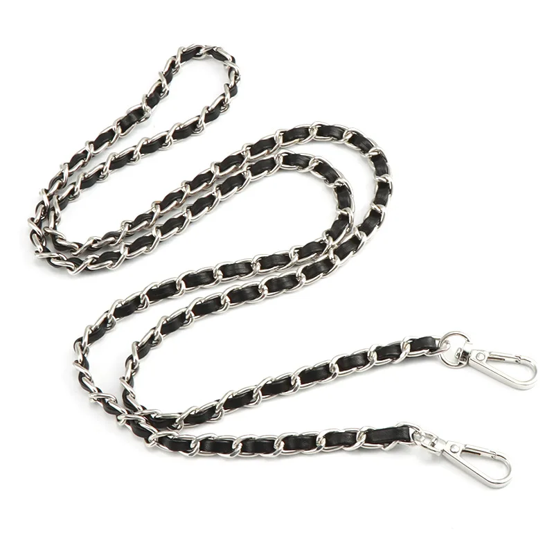 PU Leather Metal 120cm Crossbody Bag Chain Women Handbag Shoulder Chains DIY Replacement Purse Chain