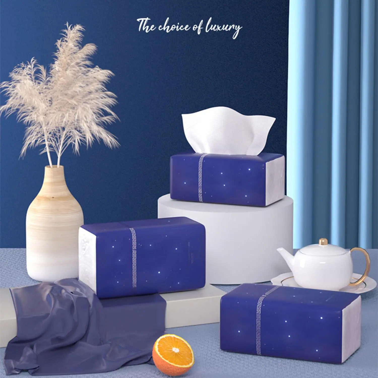Disposable Soft 360 Sheets White Thicken Facial Napkins Custom Printed Facial Tissue