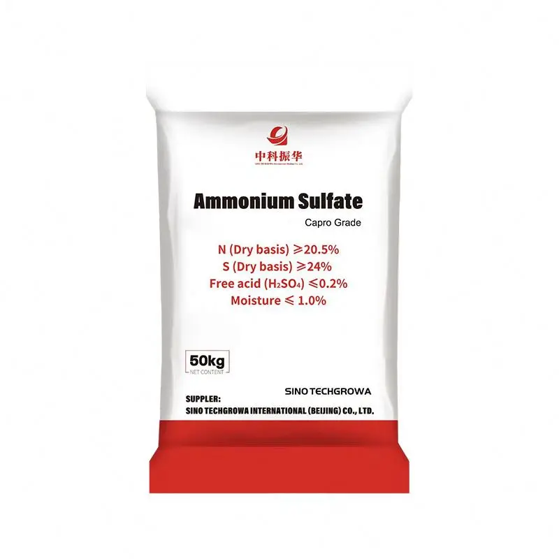 2022 Ammonium Sulphate Ammonium Sulfate Crystal Granular Fertilizer Price 25kg 50kg Bag Plant Suppliers 7783-20-2
