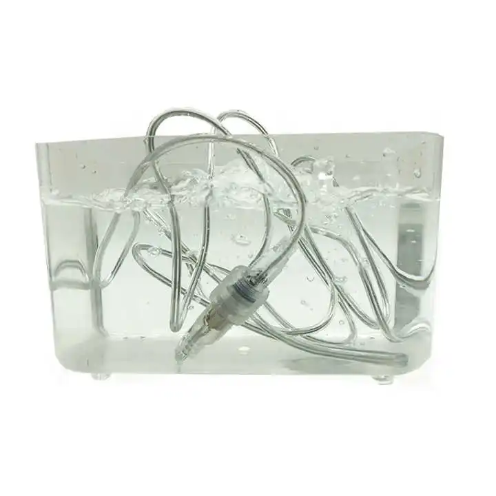 6/8/12mm transparent wire neon light switch with cable,  2 meters neon wire transparent wire with DC socket and switch