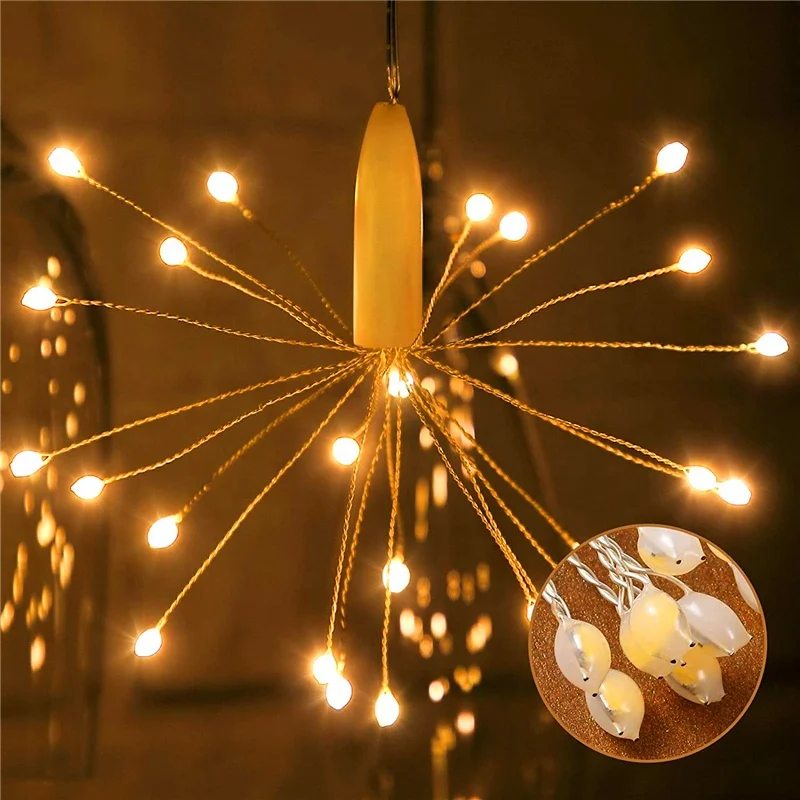 150 Leds usb operated eight functions remote control outdoor led firework fairy multicolor string lights for wedding christmas