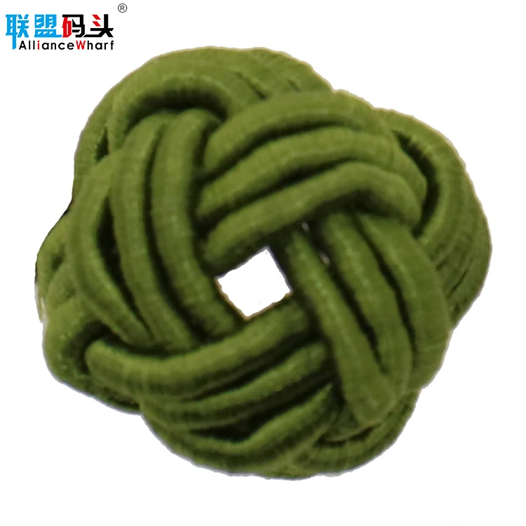 100% Polyester Braided Chinese Tassel Accessories Chinese Knot Button Braided Cord Covered Button
