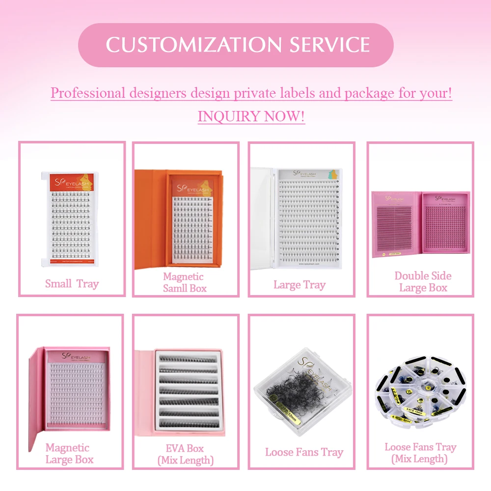 SP EYELASH Cashmere Wispy Premade Volume Fans Lashes Narrow Promade Fans Eyelash Extension M L Curl Point Base Premade Fans