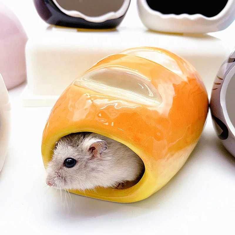 Pet Ceramic Nest Hamster Cage Hamster Beds Pet Hideout Ceramic Pet House Mini Animals Small Ceramic House