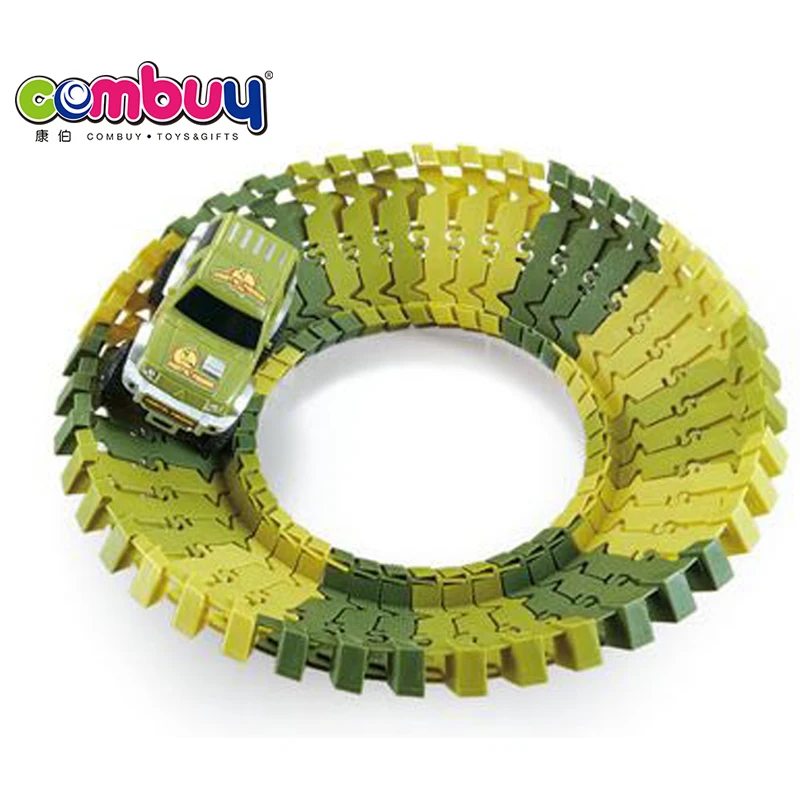 Rail cars set assembly kids 240PCS dinosaur track toy for DIY