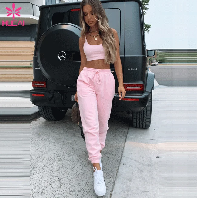 
Wholesale High quality workout clothing Sweat-wicking And Breathability sports Women Pink Joggers 