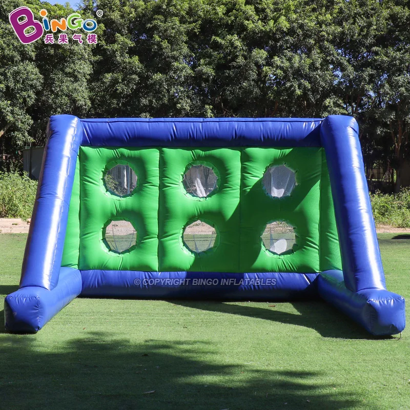 Bingo Outdoor Football Games Custom PVC Giant Inflatable Soccer Goal For Sale
