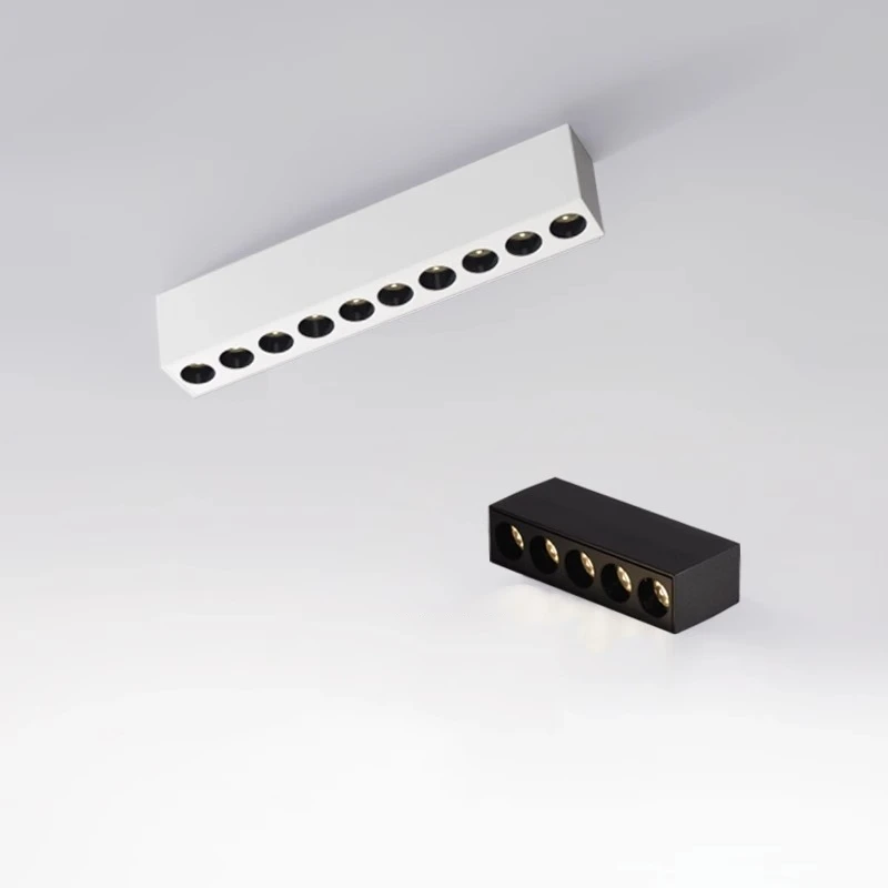 Дизайнерская длинная линейная лампа на веранду бытовая решетка для гостиной светодиодная глубокая чашка антибликовые инсталляющие прожекторы