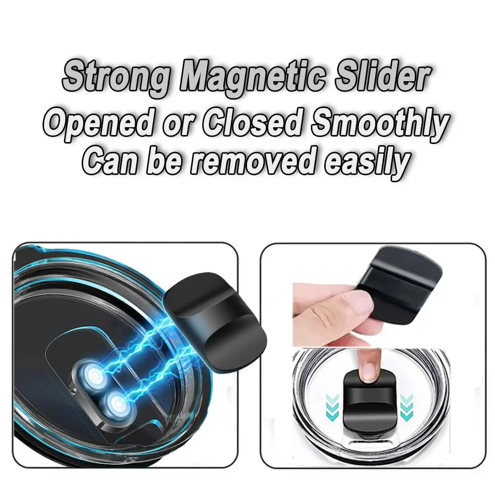 Replacement Yeti Tumbler Lid 20oz Magnetic Slider Replacement Spill Proof Effect Coffee Cup Lids with Magnetic Slider Switch
