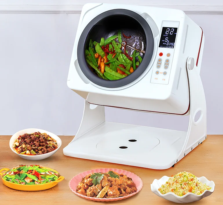 Robot chef electric cooking pot, fried noodles, fried rice checf robot machine drum wok