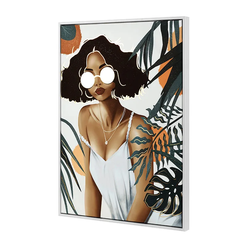 Modern African Art Frame Decoration Digital Print Canvas Portrait Painting