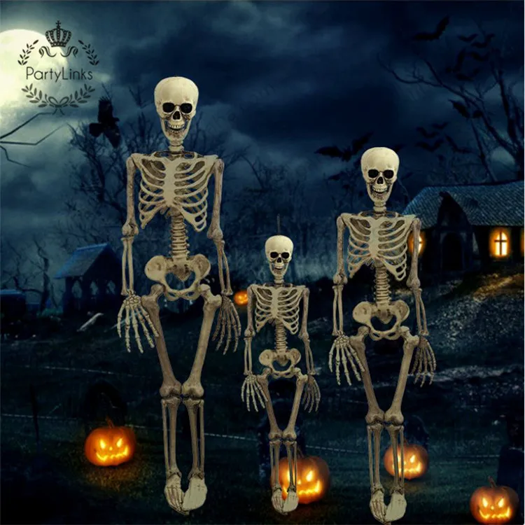Halloween Prop Skeleton Full Life Size Skeleton Skull Hand Life like Human Body Anatomy Model Party Festival Decoration