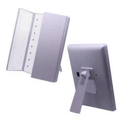 dimmable touch sensor tabletop trifold cosmetic mirror 3 folding led vanity mirror for makeup