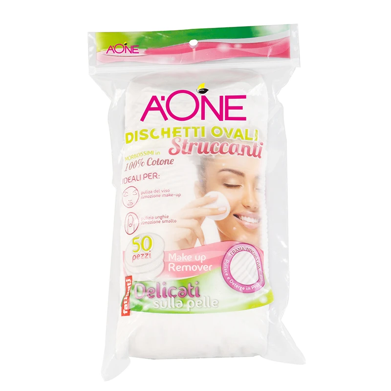 Double Side Cosmetic Cotton Pads 50pcs Square Disposable Makeup Remover Pads