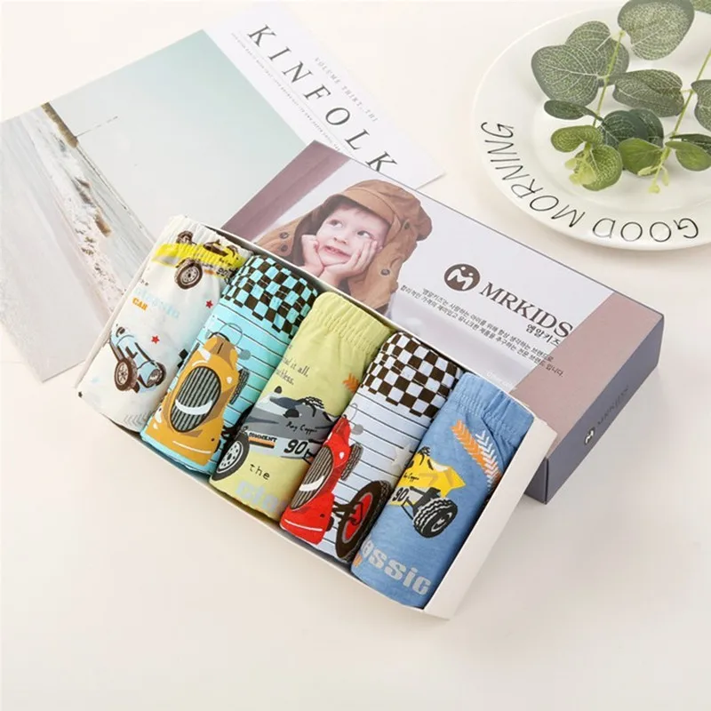 Factory Wholesale High-Quality Korean Version Popular Pure Cotton Kid Underpants Cartoon Cute Kid Underpant Random Boy Underpant