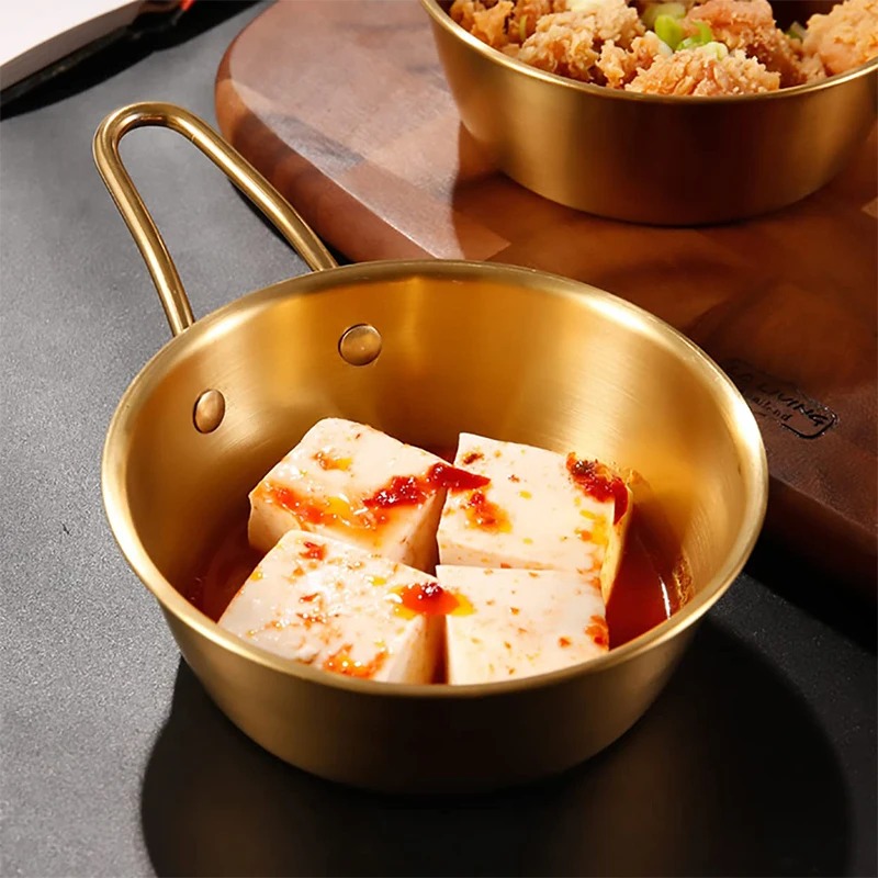 Kitchen Using Korean Stainless Steel Makgeolli Bowls Rice Wine Bowl With Handle