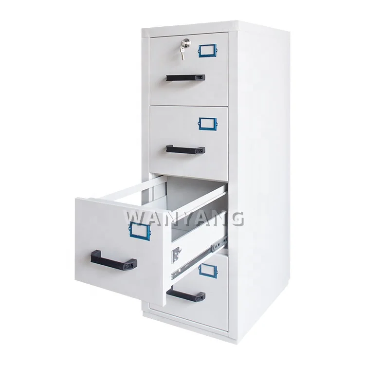 iron vertical fire resistant pictures index card staff 4 drawer storage furniture office steel metal filing cabinet locks