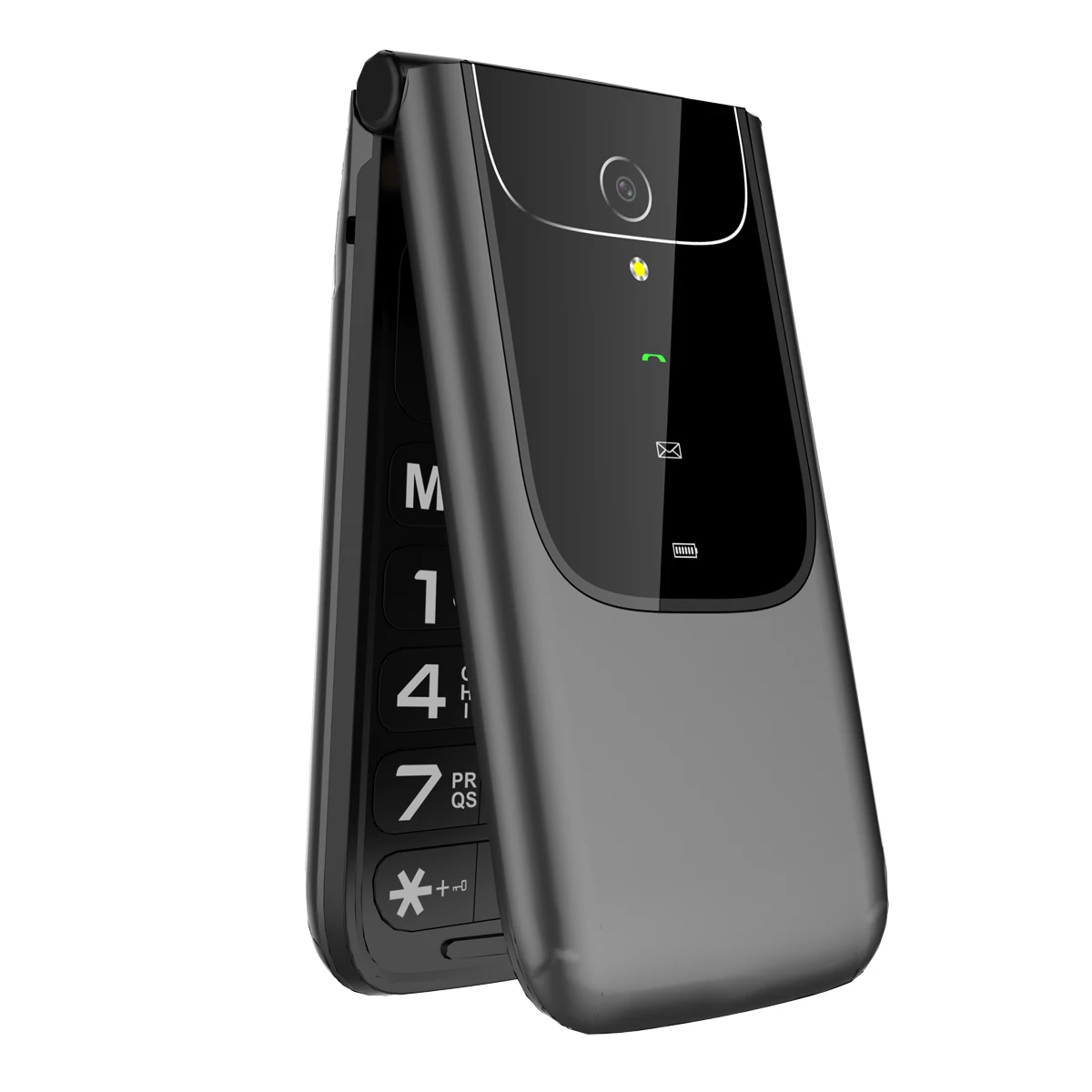 Мобильный телефон-раскладушка 4G, экран 2,4 дюйма, две SIM-карты, большая кнопка, громкий звук, кнопка SOS, сотовый телефон для пожилых людей