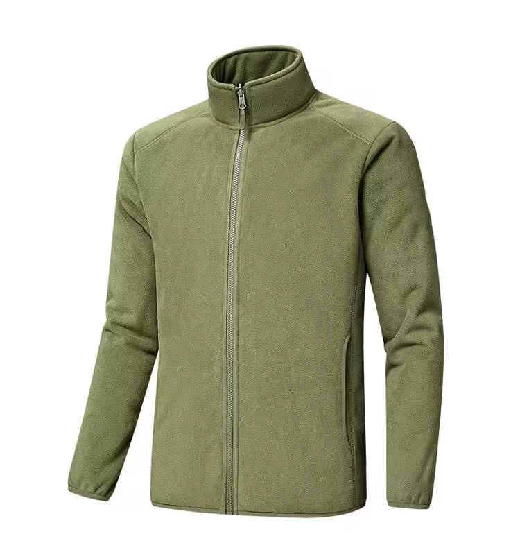 Manufacture custom printing wind-proof winter polar fleece jacket for men blank zip up women jacket