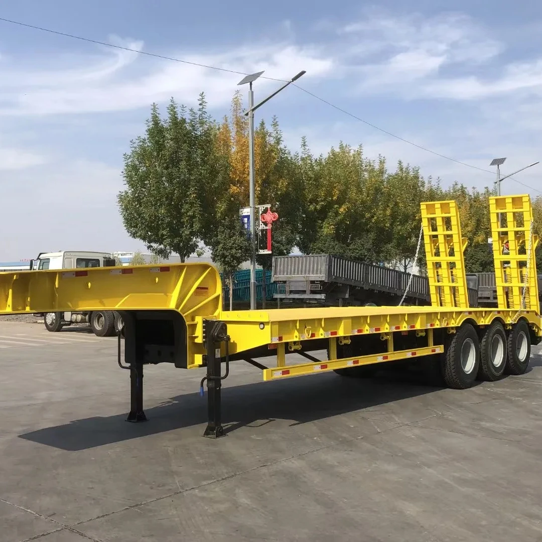 Vehicle Master Hot sale  3axles 60T Gooseneck Lowbed Dolly Trolley Connect semi trailer