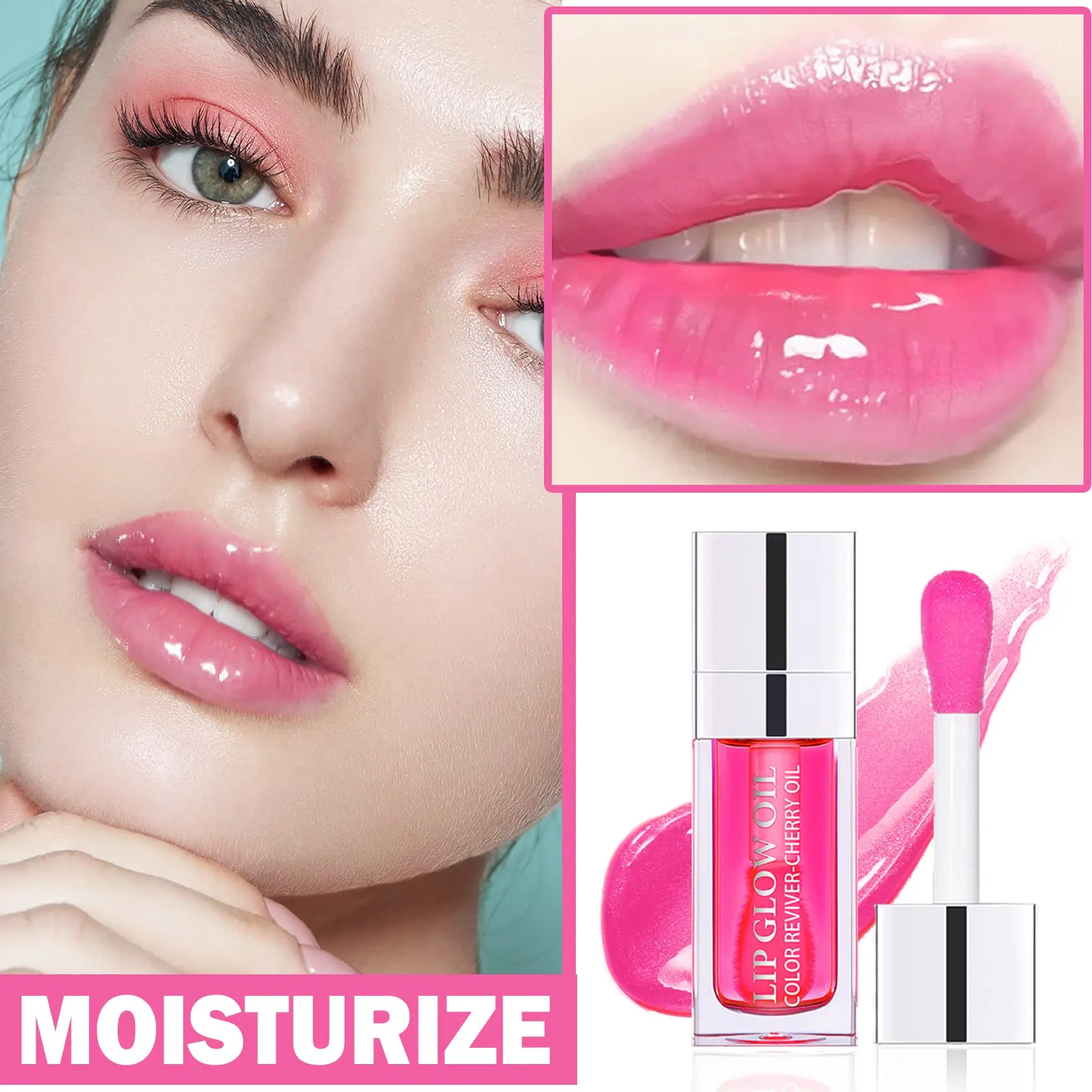 Customization your private label lip oil High Gloss Lipstick moisturizing transparent toot lip gloss glass lip balm