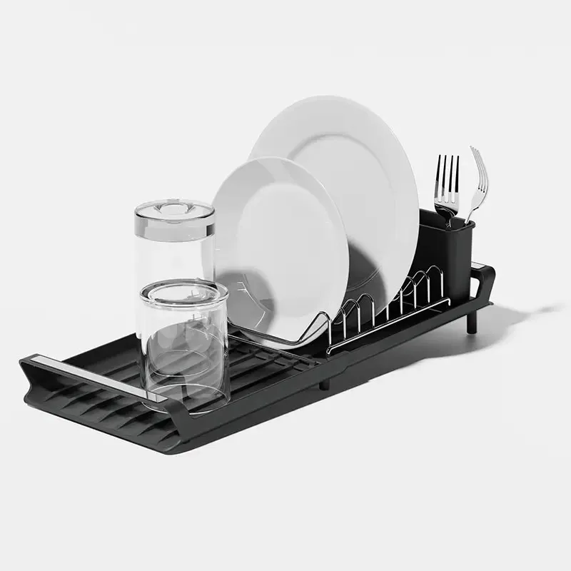 Kitchen Stainless Steel Tableware Organizer Extensible Sink Dish Bowl Drainer Removable Holder Dish Drying Rack for Cutlery