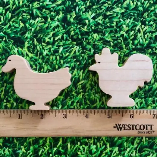 Natural Wooden Farm Animal Figures Toy Set Farm Animal Figurines Montessori Children Toy Set