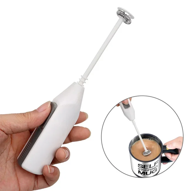 Dropshipping  Kitchen Cooking Gadget Stainless steel Handle Electric Coffee Blender Egg Beater