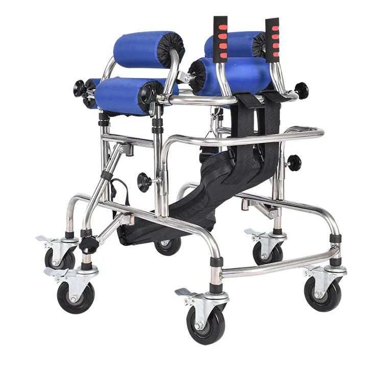 HOT sale Children Brake Wheels Walk Support Stand Rehabilitation Equipment Help Disabled Kids Hemiplegia Training Walker Aid